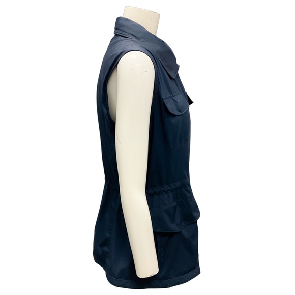LORO PIANA NAVY CASHMERE KNIT LINED NYLON VEST - Picture 2 of 5